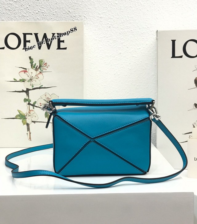 Loewe專櫃經典款2022新顏色迷你女包 羅意威Puzzle系列Mini女款手提肩背包小牛皮幾何包 10173 lyw1368